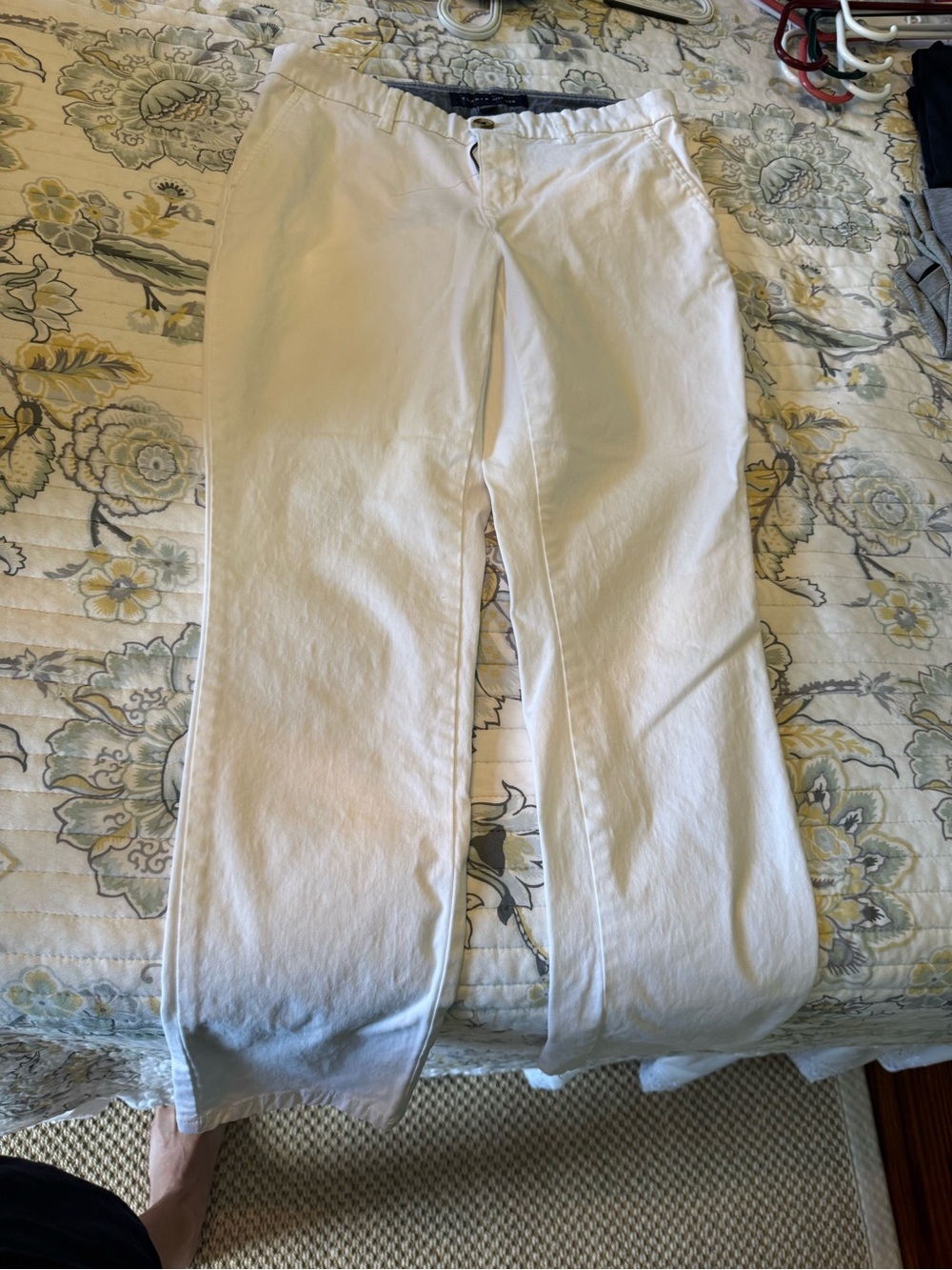 Tommy Hilfiger Straight Leg White Pants - Picture 2 of 3